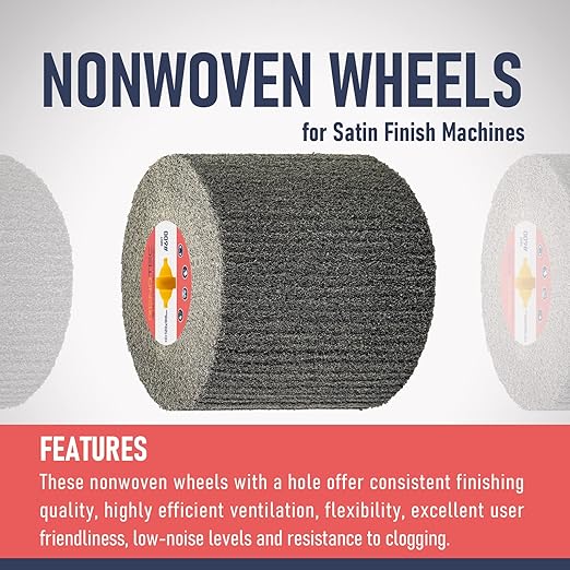 120x100mm Non-Woven Abrasive Flap Wire Drawing Polishing Burnishing Wheel for The Surface Treatment of Metal Products (600 GRIT)