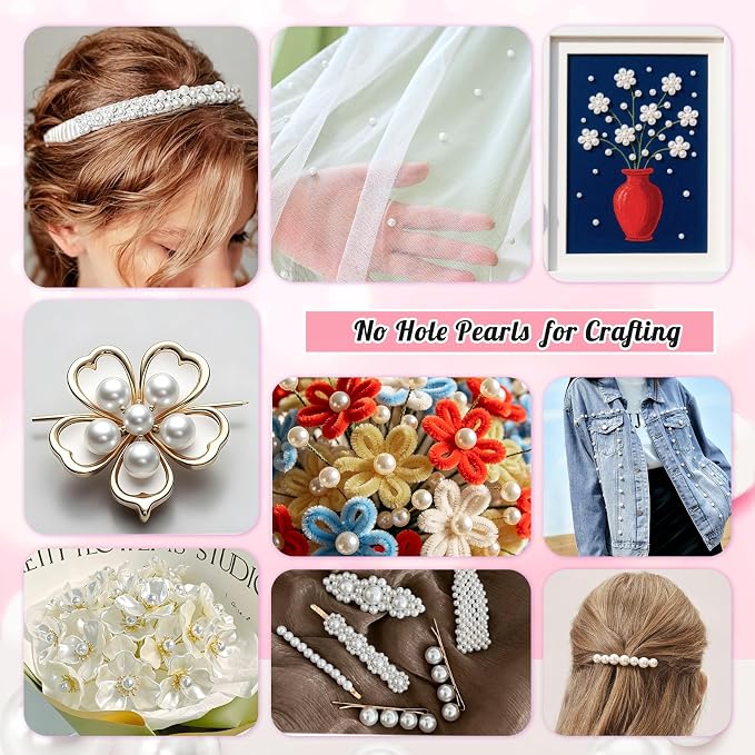 6000PCS Pearls for Crafting, Candles Centerpiece, DIY Crafts, Jewelry Making - Image 7