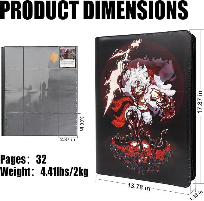 Trading Card Binder for One Piece Cards, 16 Pocket - Image 3