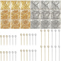 Junkin 1400 Pcs Eye Pins Mix Jewelry Findings 0.63 * 0.79 * 1.18 in Open Eye by Junkin