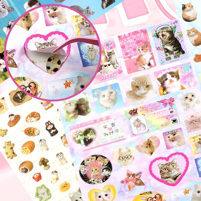 Tmtains 30 Sheets Cat Sticker Book - Image 6