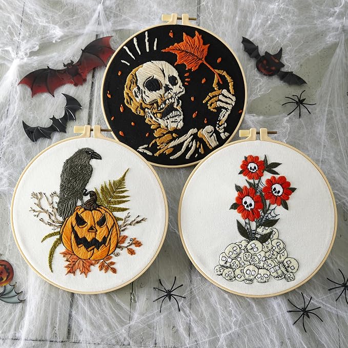 Gothic Halloween Embroidery Starter Kit - Image 2