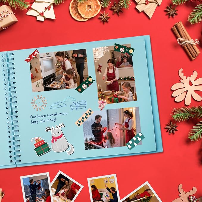 Scrapbook 7x7 Inch DIY Scrapbook Album Hardcover Kraft Paper 40 pages/20 sheets - Image 9