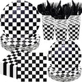 Pickmesh 400 Pcs Race Car Birthday Party Supplies Include Black White Checkered by Pickmesh