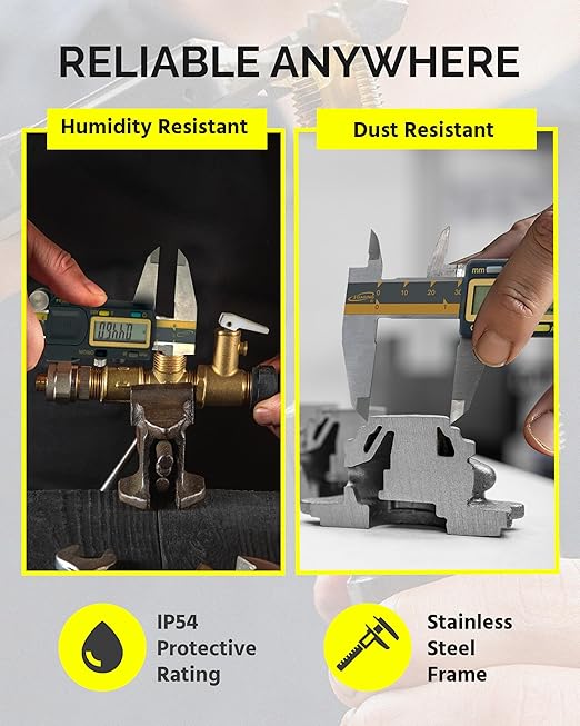 iGAGING Absolute Origin 0-6" Digital Caliper, IP54 Stainless Steel, SPC/USB Output Port, Inch & Metric Modes, Case, Manual