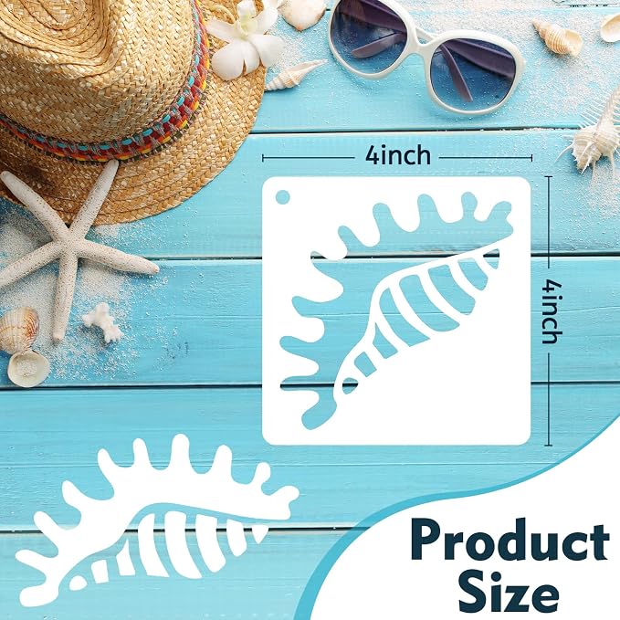 50 PCS Ocean Animal Painting Stencils Reusable Sea Stencils - Image 2