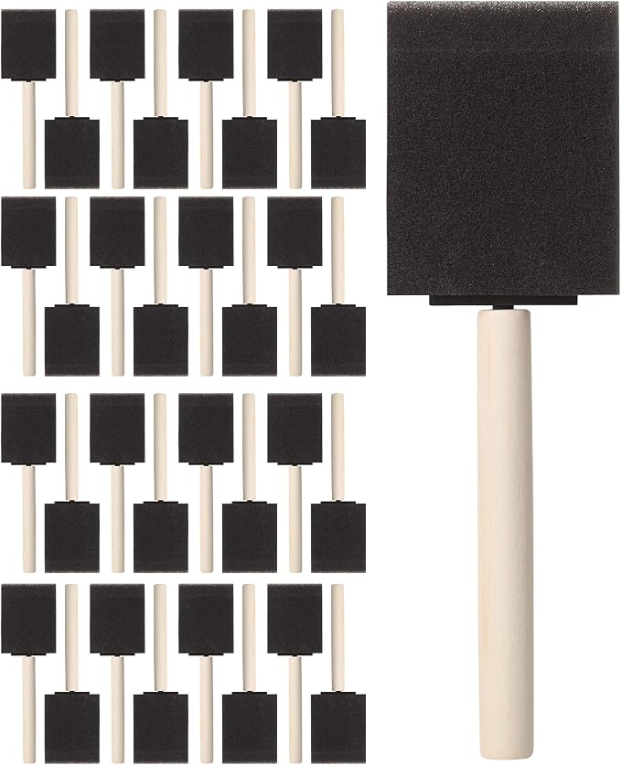Bates 2-Inch Foam Paint Brushes, 32 Pack by BatesChoice