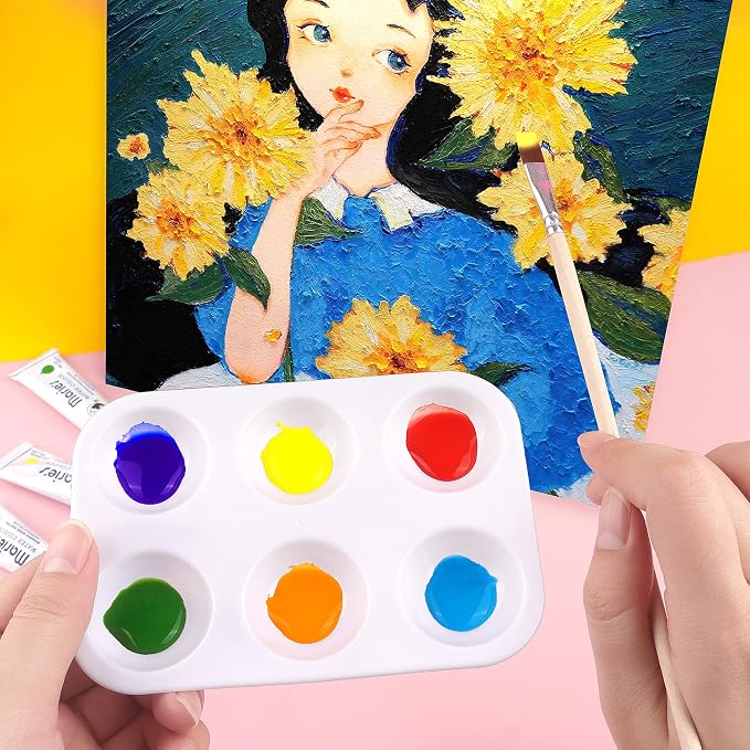 Tamaki 16 PCS Plastic Paint Tray Palettes, DIY Craft and Art Painting - Image 7