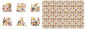 Cotton Fabric Panel – Single Continuous Patchwork Gnome Sewing Panel by FabricsTown