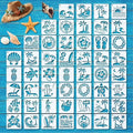 Hawaii Stencils 4in 50pcs Paint Template Reusable Plastic Templates DIY Crafts by BLOSSOMLAYER