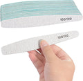 Diesisa 15pcs 100/100 Grit Nail Files for Acrylic Natural Nails, Double Sided Coarse Emery Boards for Natural Nails Manicure Nail Supplies for Home & Salon (limas para manicura)