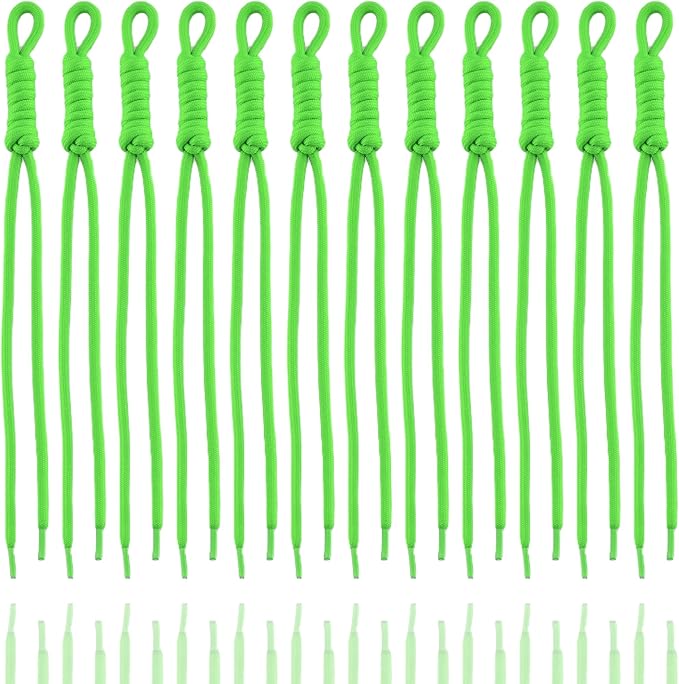 KJML DIY Paracord Keychain 12pcs Paracord Rope Keychain Braided Cord Rope Bag by KJMLDIY