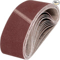HARFINGTON 4 x 24 Inch Sanding Belts, 10 Pcs 120 Grits Aluminum Oxide Abrasive Belt Sander File Belt for Woodworking, Metal Polishing, Knife Sharpener
