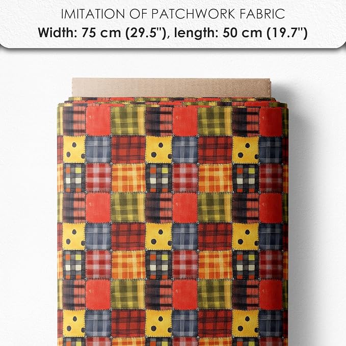 Patchwork Ladybug Cotton Fabric Panel – 6 Designs + Bonus Sheet 29.5×19.6 inch - Image 7