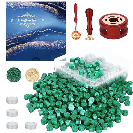 Green Wax Seal Kit, for Envelopes by Yagugu