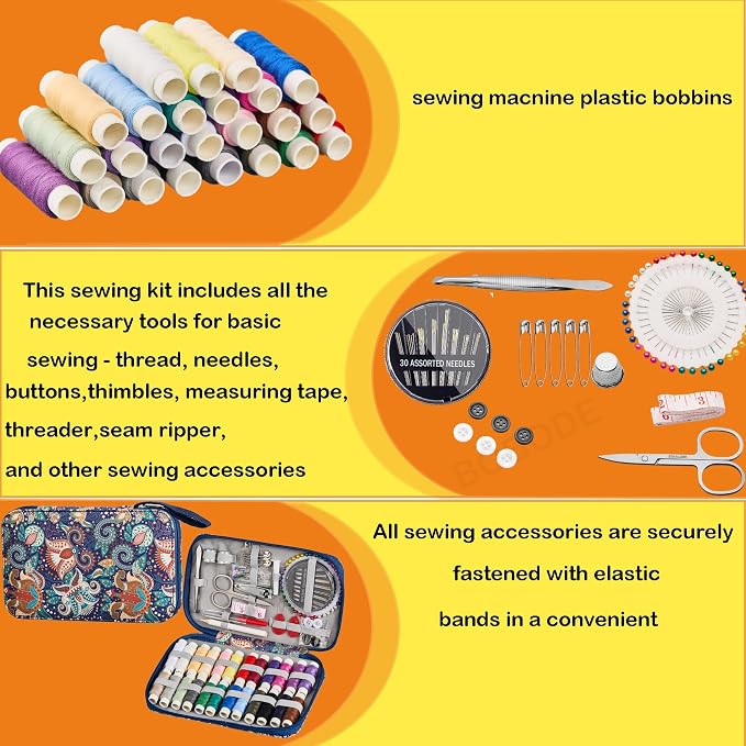 130 PCS Paisley Printing Sewing Kit - Image 6