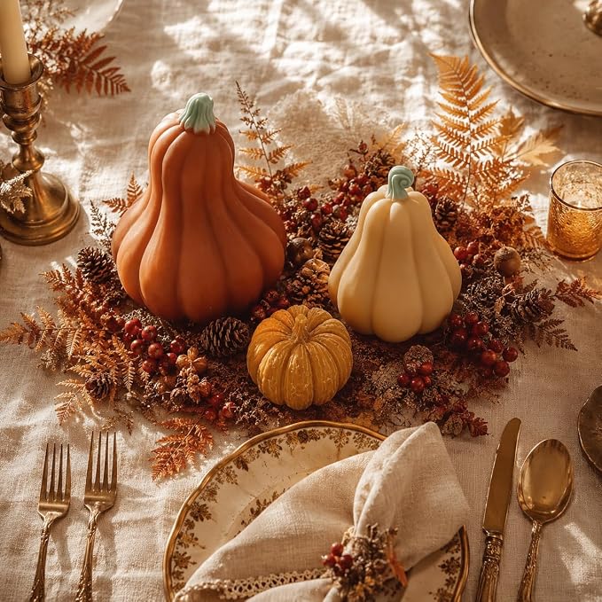 3PCS 3D Pumpkin Silicone Mold, Halloween Thanksgiving Multi Craft Casting | 3D - Image 7