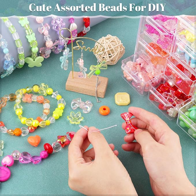210-270PCS TINKRSTUFF Assorted Acrylic Beads - Image 3