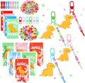 Suncalla 984 Pcs 24 Set Dinosaur Nugget Keychain Making Kit DIY Crafts | Key by Unknown