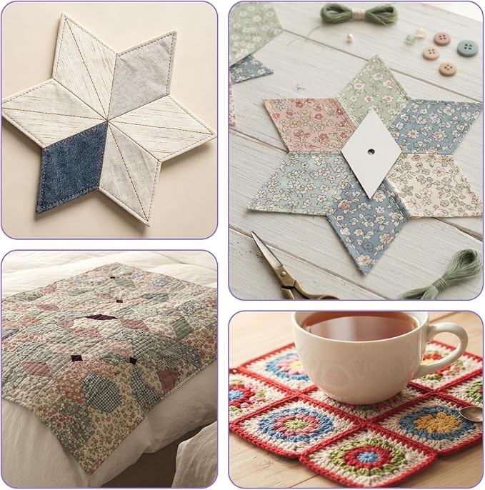 400 PCS Paper Piecing 1", Diamond Quilting Templates - Image 6