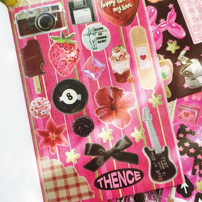 PRSTINCOL Sweetheart Vintage Style Sticker Book, 30 Pages of Aesthetic Stickers - Image 7