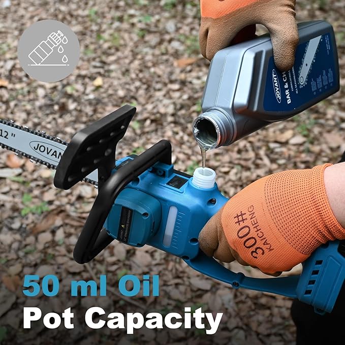2-IN-1 Cordless 12 Inch Pole saw & Mini Chainsaw, 1* Max 20V 6Ah Battery, 15ft Max Reach, Electric Pole Saws for Tree Trimming, Branch Cutting