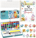 Watercolor Workbook, Water Coloring Book, 12 Different Patterns of Original DIY by Joyask