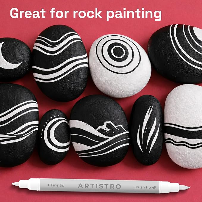 ARTISTRO 5 White Acrylic Paint Markers - Image 7