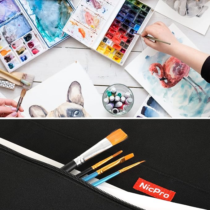 Nicpro Light Weight Art Portfolio Bag, 24 x 36 Inches Waterproof Art Portfolio - Image 5
