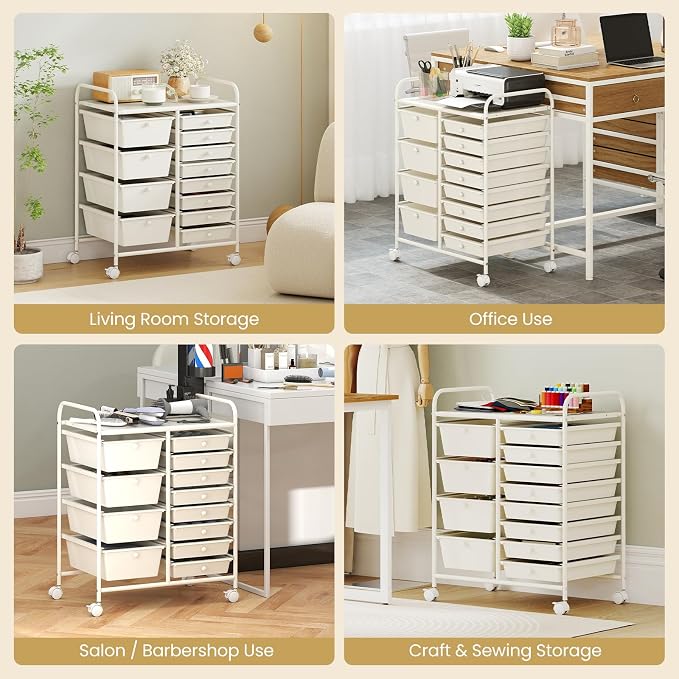 BECOMFORT 15-Drawer Rolling Cart - Image 8