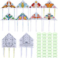 32 Pieces DIY Blank Painting Kites Bulk Kit 23.6 Inch Flying Kites by Unknown