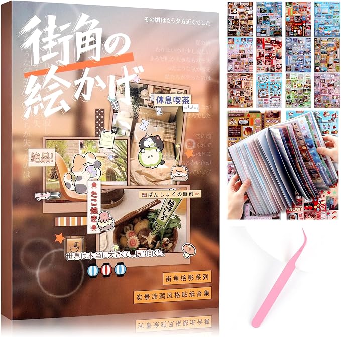 Tmtains 1000+Pcs Japanese Sticker Book by Tmtains