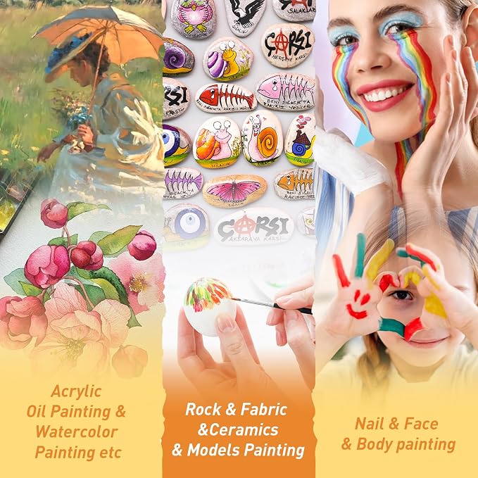 AROIC Small Paint Brushes Bulk, Acrylic Paint Brush Kits - Image 7