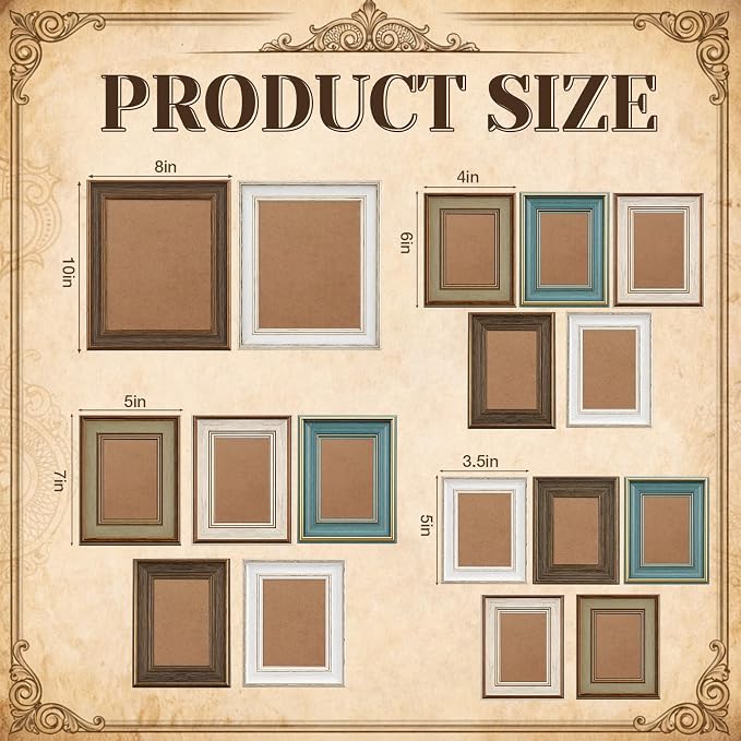 Kathfly 20 Pack Vintage Picture Frames - Image 3