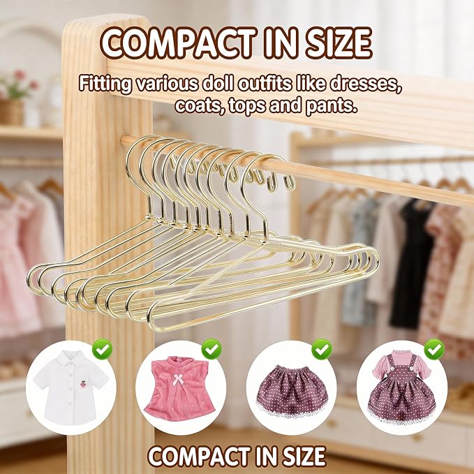 30Pcs Doll Clothes Hangers, Mini Hangers - Image 6