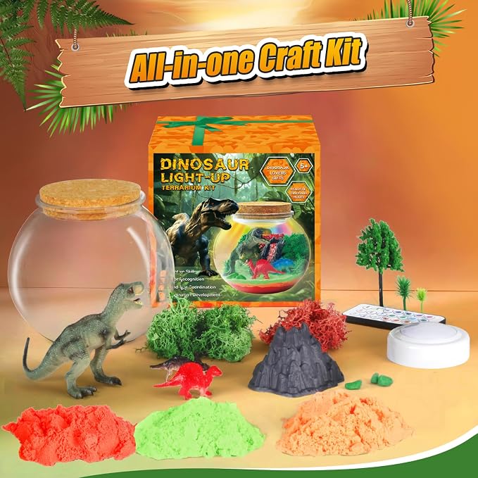 Dinosaur Activities Toys-Dinosaur Terrarium Craft Kits - Image 4