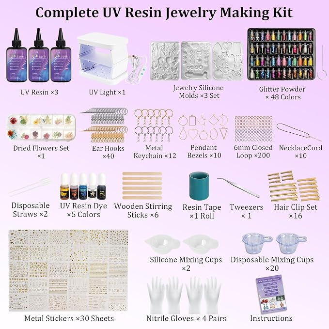 ZEROMX UV Resin Jewelry Making Kit - Image 7