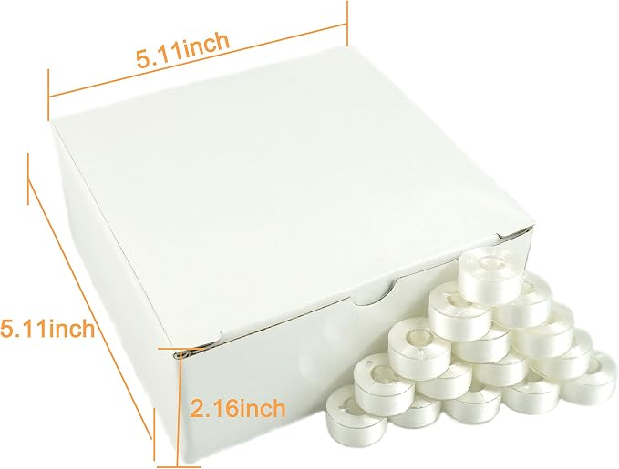 New brothread 144pcs White 70D/2 Prewound Bobbin Thread Plastic Size A SA156 - Image 2