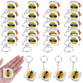 24 Pieces Tape Measure Keychains, 1.5 Inch Functional Mini Tape Measures with Stable Slide Lock Construction Party Favors Tape Measure for Birthday Party Favors Gift Bag Fillers Prize 1 m/ 3 ft
