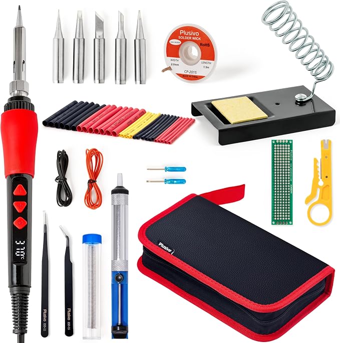 Soldering Iron Kit, 60W LED Display Digital Solder Pen, 5 Replaceable Tips - Image 9