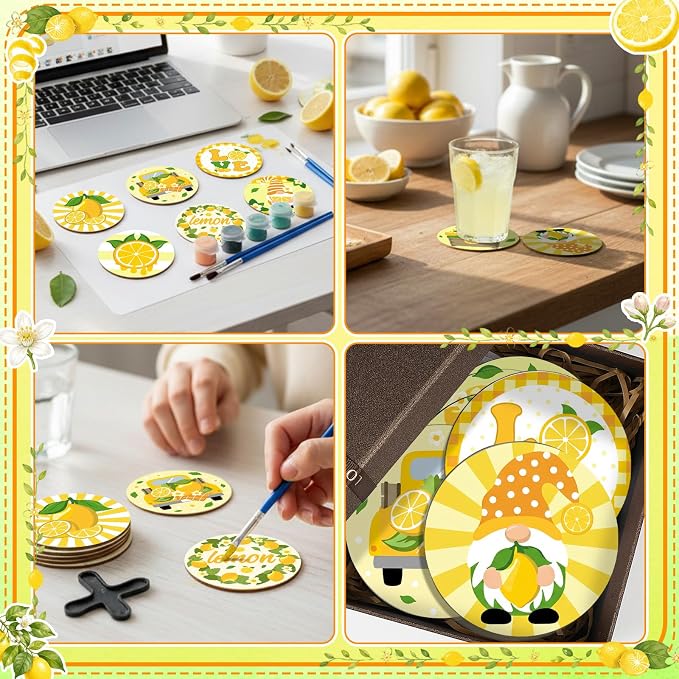 Reallnaive 8 Pcs Lemon Paint by Numbers Kit - Image 5