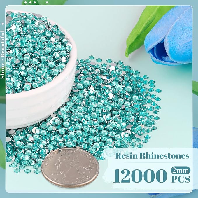 12000PCS 2mm Resin Rhinestones Bulk - Image 2