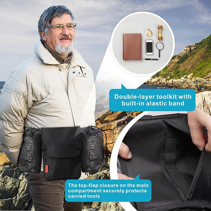 Rock Collecting Bag, Foraging Waist Pack - Image 3