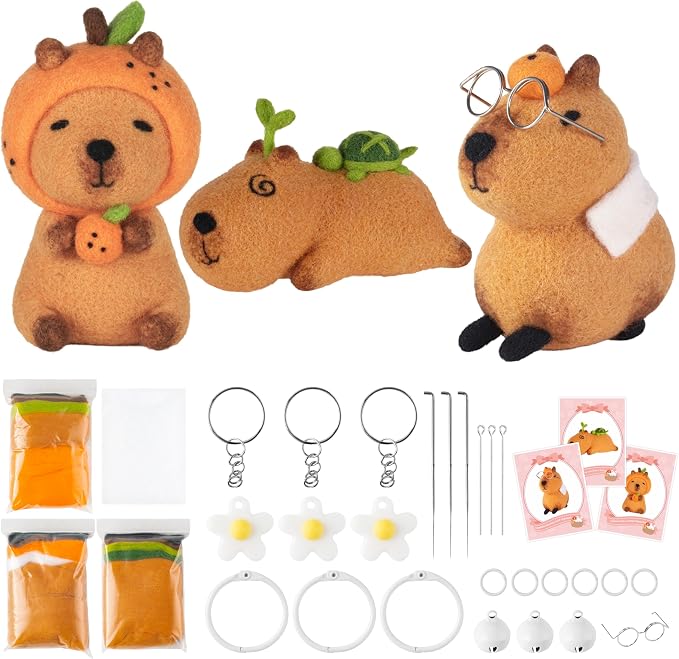 Capybara Needle Felting Kit by Unknown