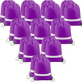 BeeGreen 20 Pieces Purple Drawstring Backpacks Bulk, Draw String Bags by BeeGreen