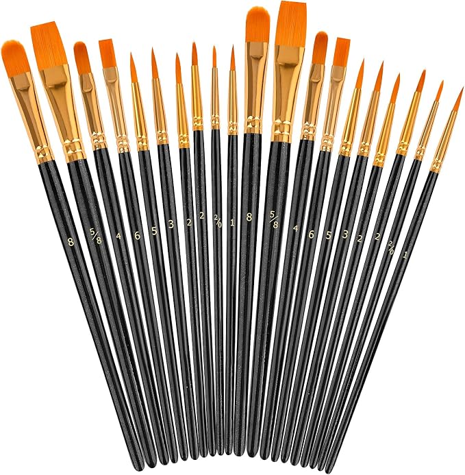 Soucolor Acrylic Paint Brushes Set, Halloween Pumpkin Ceramic Crafts Supplies by Soucolor