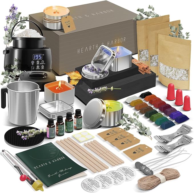 Hearth & Harbor Organic Soy Candle Making Kit by HearthHarbor