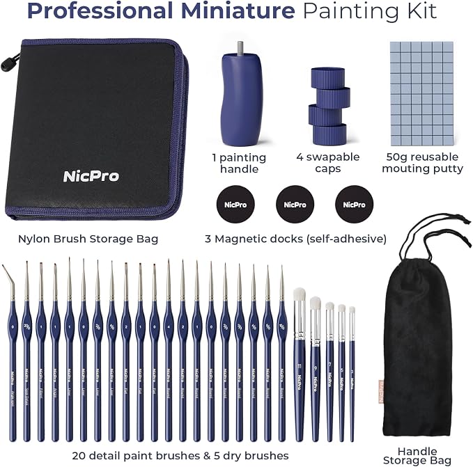 Nicpro Professional Miniature Painting Kit - Image 2