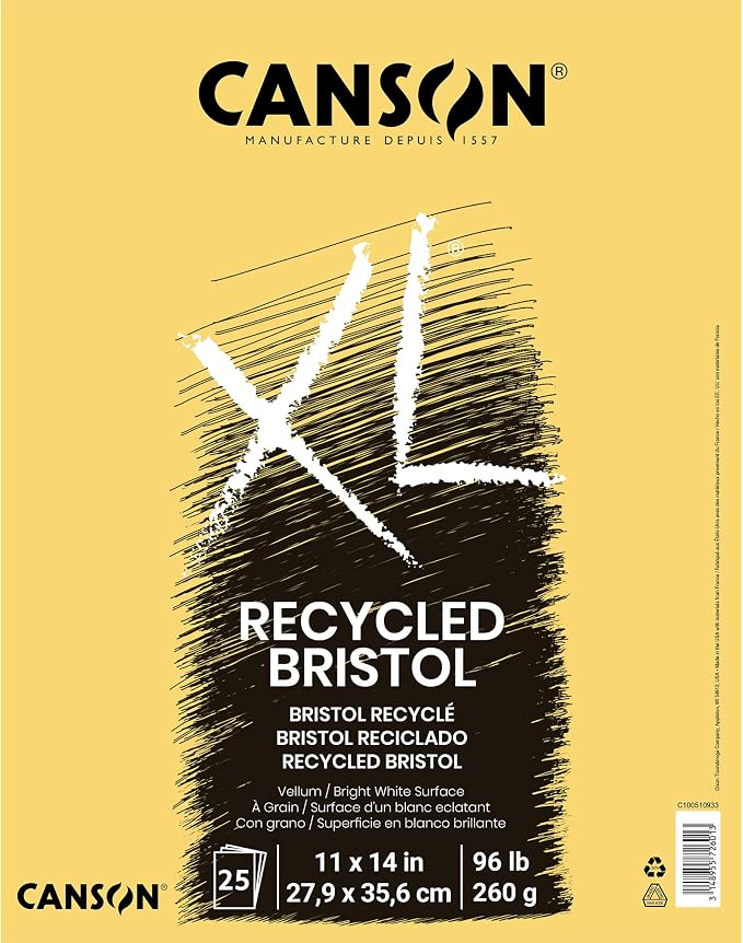 Canson XL Series Recycled Bristol Pad, 11x14 inches, 25 Sheets by Unknown