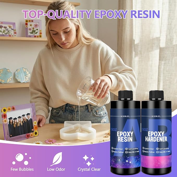KISREL 26oz Epoxy Resin Kit for Beginners, Resin Kit - Image 4